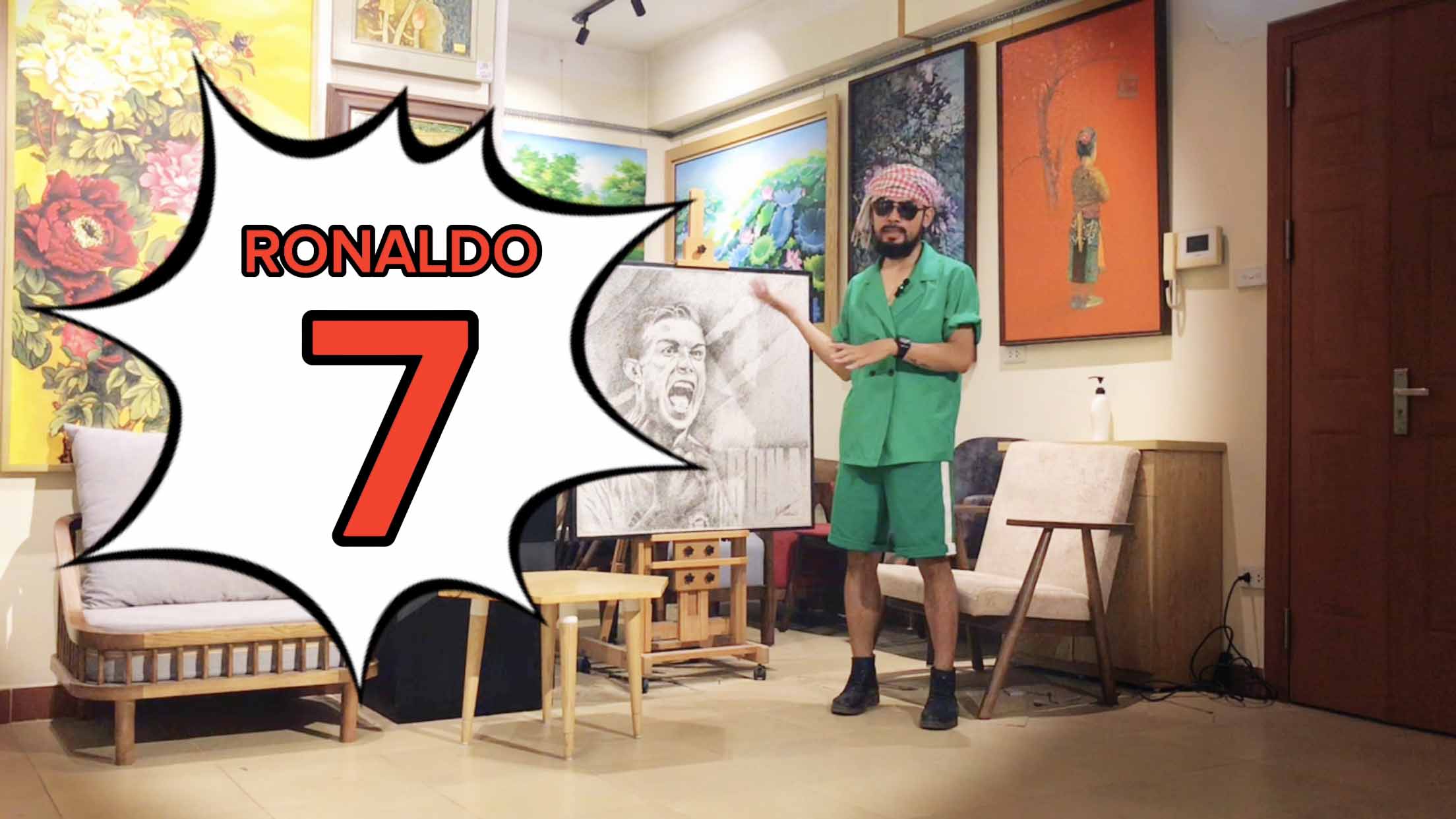 Chân dung CRISTIANO RONALDO được làm từ 7 triệu chiếc đinh sắt sẽ như thế nào?