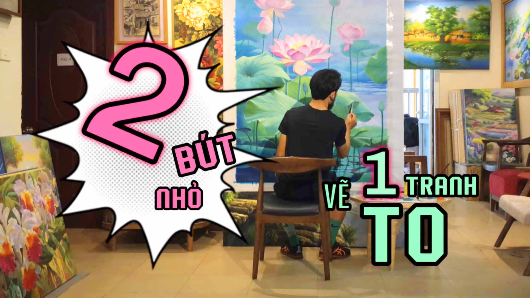 Vẽ 1 bức tranh TO chỉ bằng 2 cây bút NHỎ