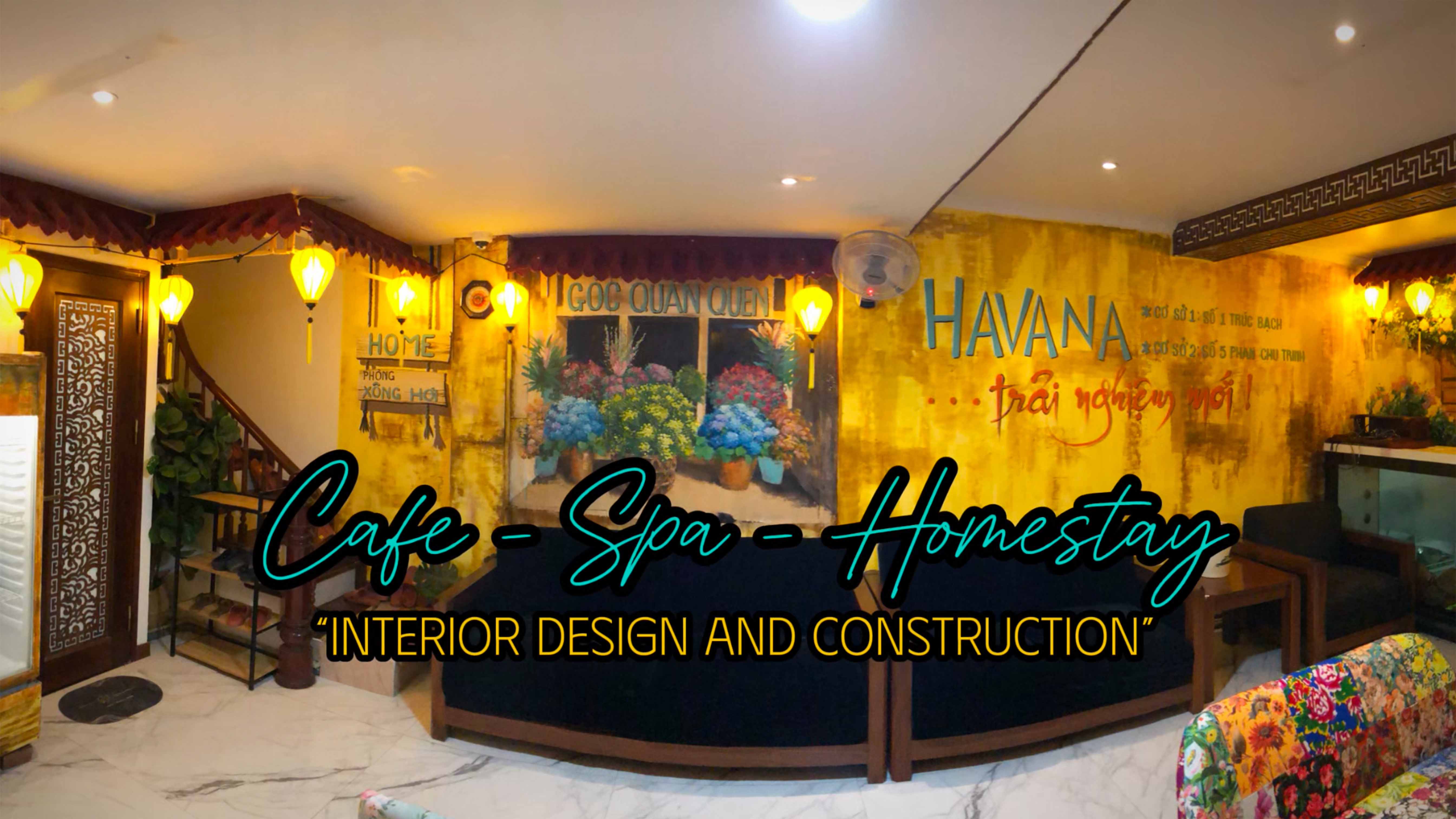 Design and construction of interior complex of Cafe - Spa - Homestay from the perspective of an Artist